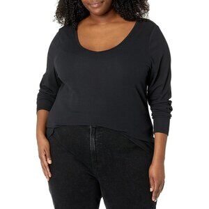 Amazon Essentials Women's Slim-Fit Layering Long Sleeve Knit Rib V-Neck Shirts b